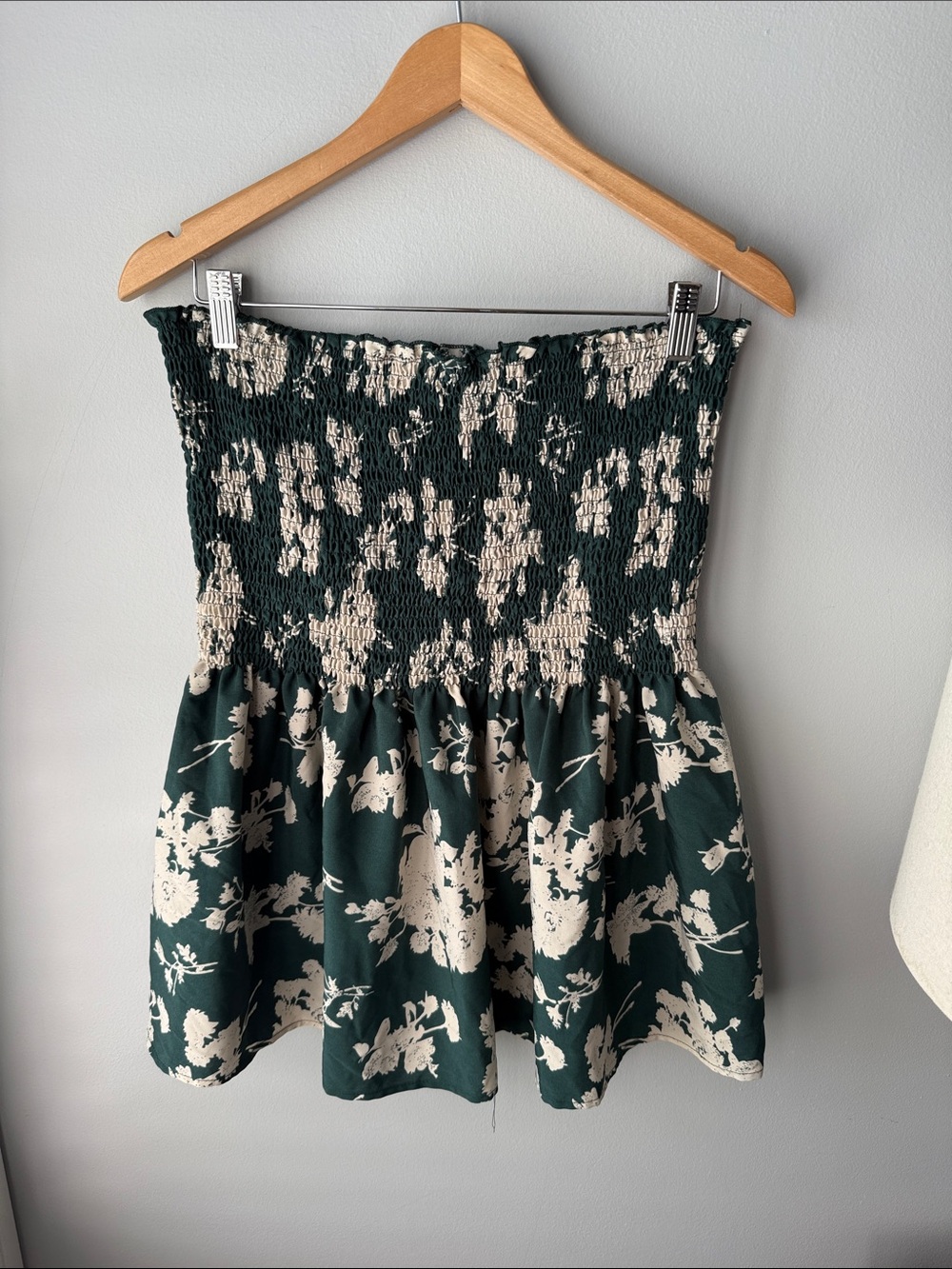 Shein Curve Smocked Floral Strapless Blouse Size 3X